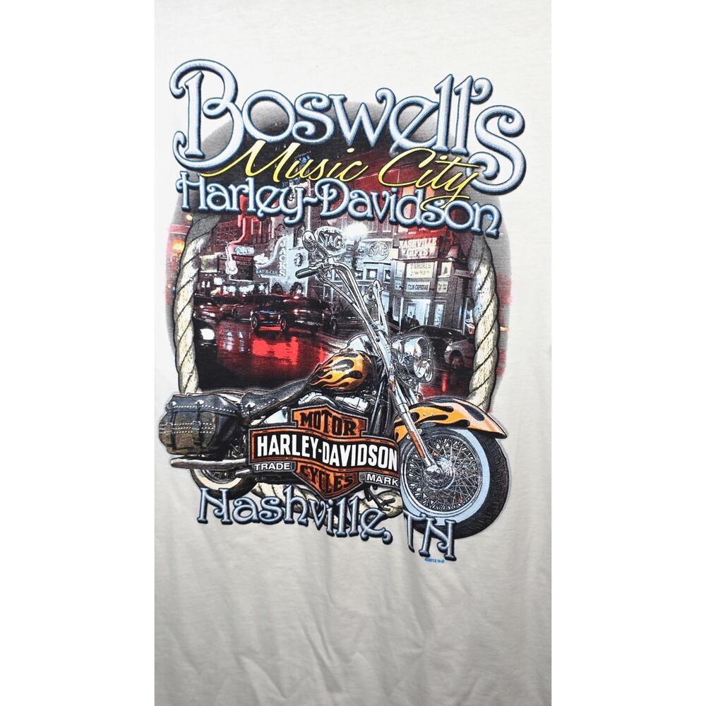Harley Davidson 2013 Boswell's Music City Nashville, TN T-shirt Men's Size L